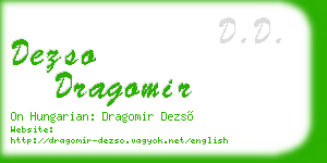 dezso dragomir business card